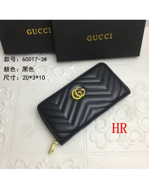 Gucci wallet black luxury logo simple purse 20*3*10
