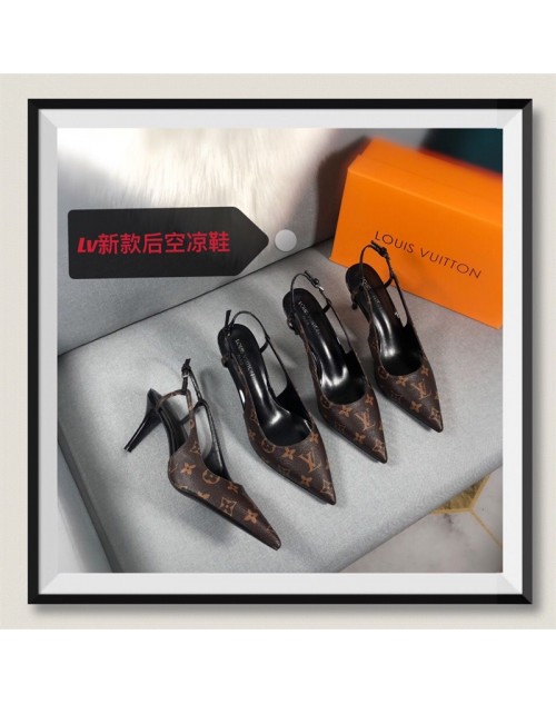 LV fashion premium style mid-heel high heels 3-5cm