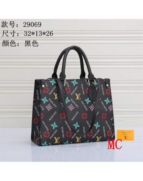 LV bag luxury brand logo 32*13*26 commute female bag