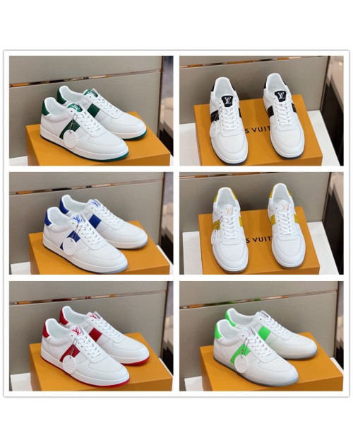 LV shoes breathable new trendy men's casual shoes lace-up sneakers shoes