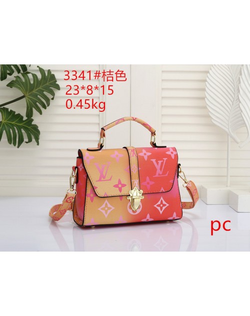 LV bag shoulder bag gradient fashion handbag