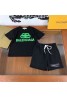 Balenciaga children sports fashion short-sleeved shorts two-piece boys girls