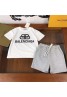 Balenciaga children sports fashion short-sleeved shorts two-piece boys girls