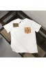 Burberry t-shirt black and white short sleeve casual unisex