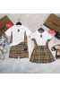 Burberry children's clothing T-shirt upper and lower set skirt men and women cool popular