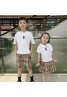 Burberry children's clothing T-shirt upper and lower set skirt men and women cool popular