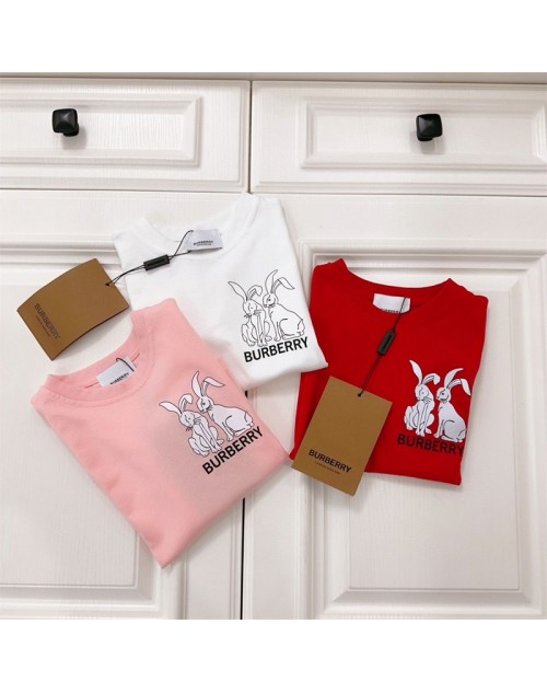 Burberry tshirt kids' clothes tide round neck fashion