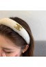 celine New white plush headband