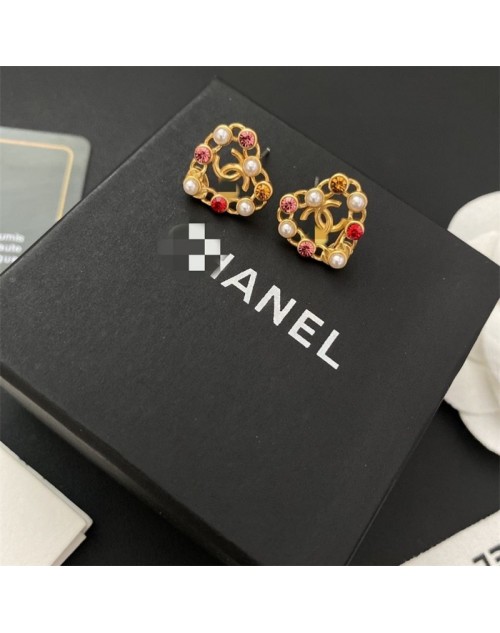 Chanel vintage earrings fashion style pearl earrings lady girl 1.5*1.5cm
