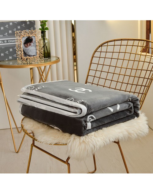 chanel flannel blanket thickened air conditioning blanket nap blanket
