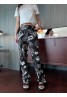 Chanel pants fully logo painting high waist straight pants summer