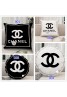 Chanel car pillow waist pillow round black and white embrace pillowcase 45*45cm