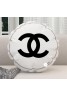 Chanel car pillow waist pillow round black and white embrace pillowcase 45*45cm