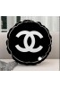 Chanel car pillow waist pillow round black and white embrace pillowcase 45*45cm