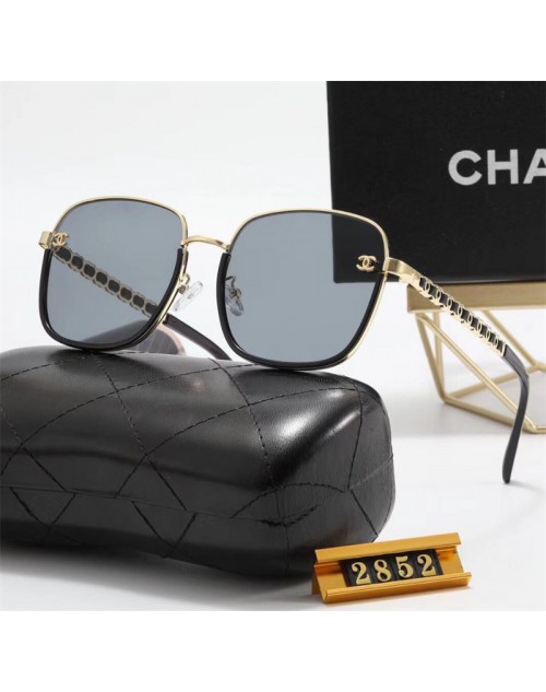 chanel sunglasses stylish big frame metal sunglasses