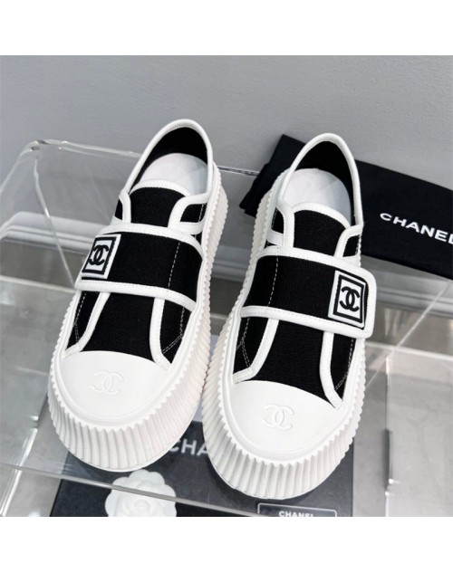 Chanel shoes canvas shoes raised small white shoes breathable thick bottom cake