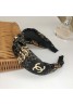 Chanel leopard print headband wide side pressed hairpin headband headwear wash