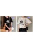  Chanel clothes flower T-shirt printing pure cotton skin-friendly comfortable loose