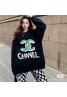 chanel clothes loose Plus Size Hoodless Printed Jacket Couple Fashion Versatile Top