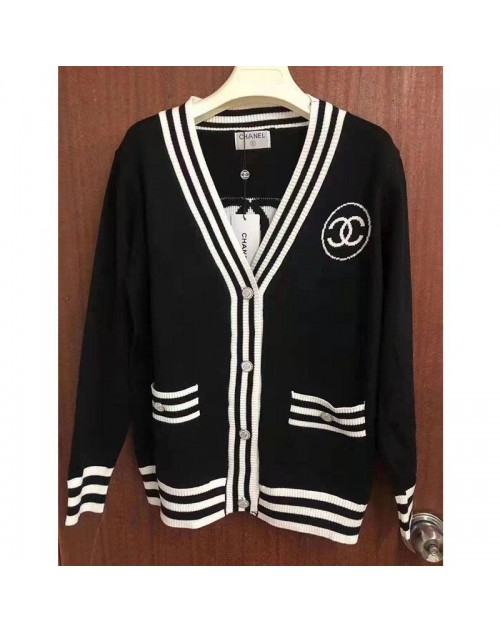 Chanel clothes women trendy casual all-match knitted cardigan sweater coat