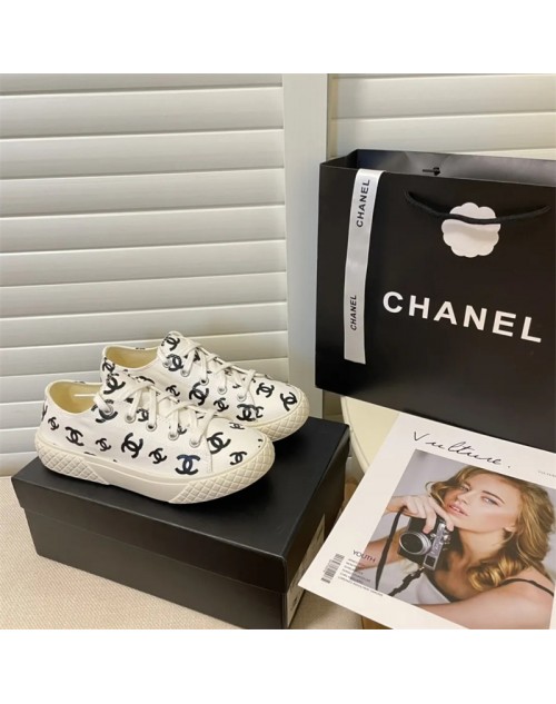 Chanel new small fragrance canvas shoes flat shoes
