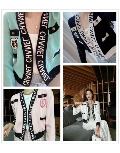 Chanel New Letter Slim Sweet Cardigan Jacket Top