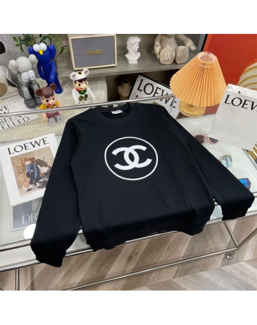 CHA* 2022C letter logo men's and women's long sweater fashion top