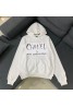 Chanel celebrity same style black/white 2-color simple letter print hooded sweater