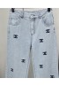 chanel casual wide leg pants women's jeans