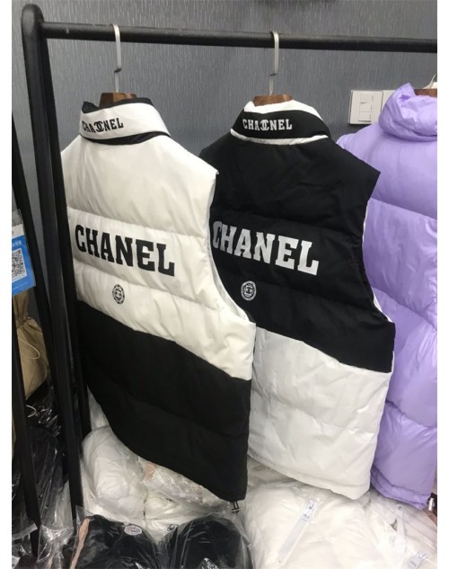 Chanel Down Jacket Vest Fashion Casual Back Letters