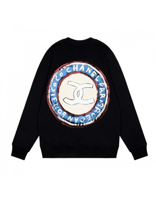 chanel clothes couple's round neck sweatshirt