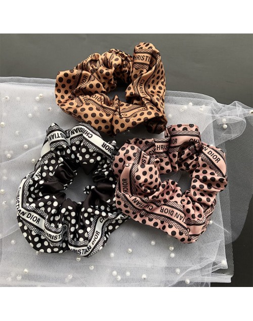 dior Large intestine hair tie satin high-quality elegant headband hair accessories