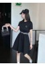 Dior dress black and white commuting elegant fashion popular