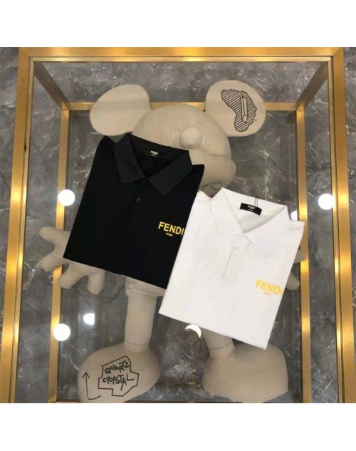 Fendi Polo shirt men's cotton loose casual couple short sleeve tide