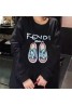 Fendi Loose Long Sleeve Crew Neck Sweatshirt