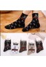 Chanel guci fendi stock Combed cotton mid tube socks 5 pairs