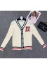 fendi colorblock V-neck knitted cardigan long-sleeved sweater coat top