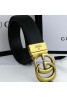 Gucci belt leather belt leather wild smooth buckle G letter buckle 100-125cm