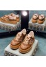 Gucci shoes New Brown Canvas and Leather Thick Sole Heightening Casual Shoes