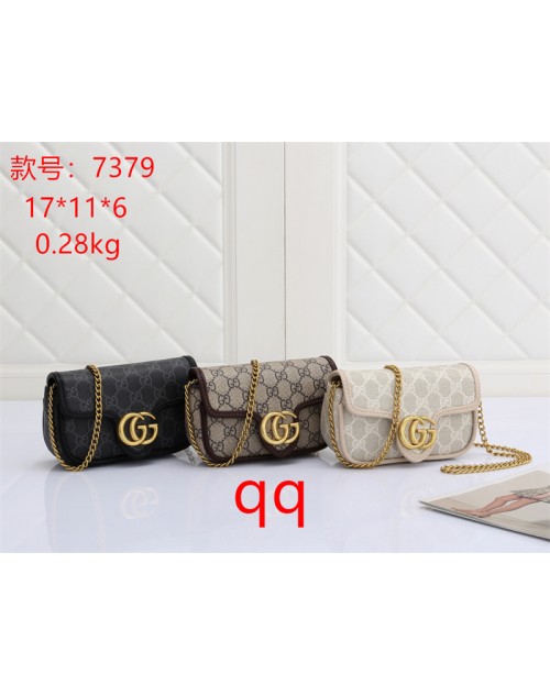 Gucci bag 17*11*6cm metal chain bag fashion bag