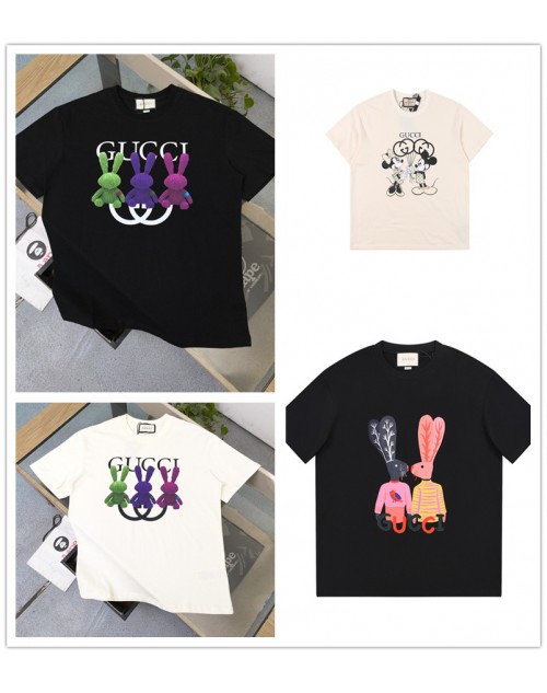Gucci T-shirt Cute Fashionable Short Sleeve Round Neck Fashion Unisex