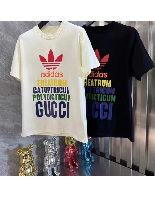 Gucci adidas T-shirt short sleeve casual summer unisex