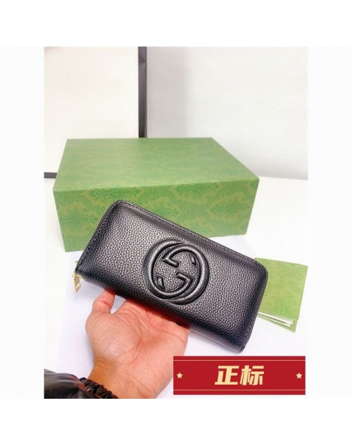 Gucci wallet long wallet black large capacity card, business card, change, etc.