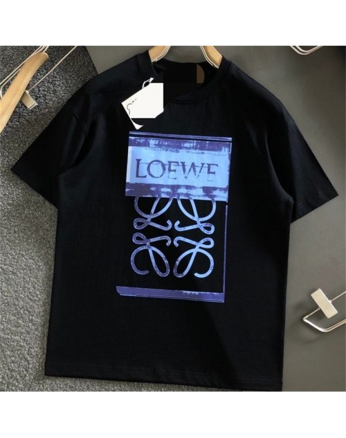 Loewe T-shirt monogram cotton round neck short sleeve fashion trend clothes