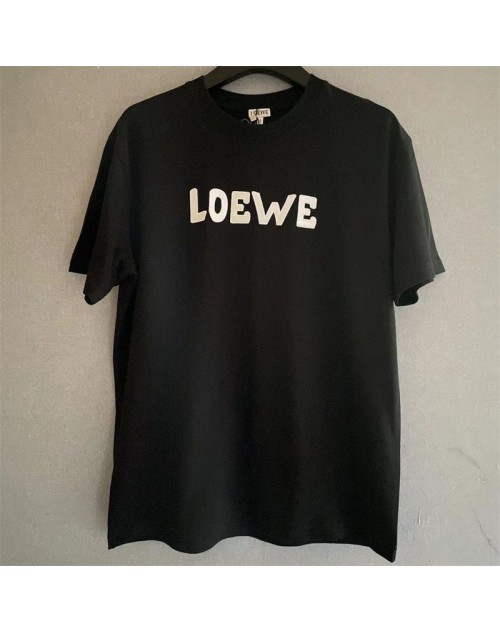 Loewe T-shirt logo letter classic embroidered T-shirt men women clothes