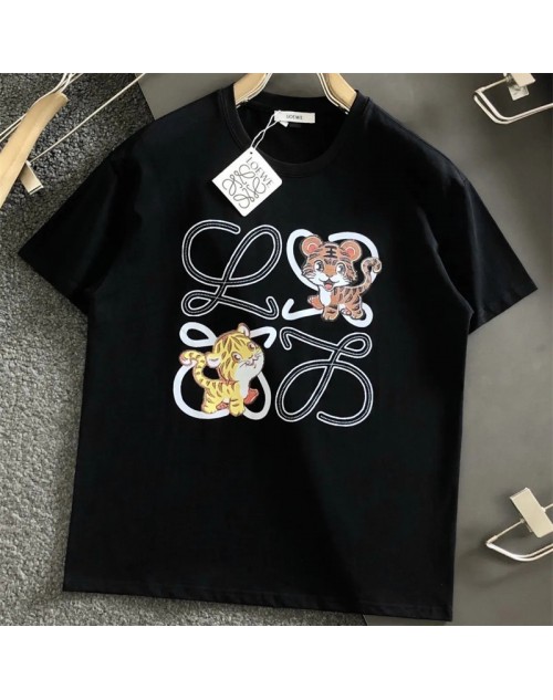 Loewe T-shirt cotton casual men women clothes