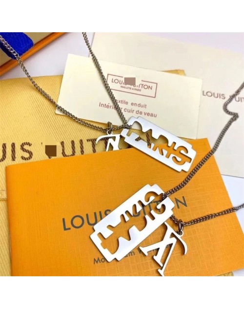 LV classic necklace letter with logo hip-hop trend