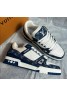 LV shoes men's stitching color retro casual all-match sneakers
