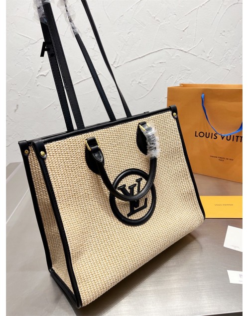 LV bag luxury woven bag high capacity fashion designer bag