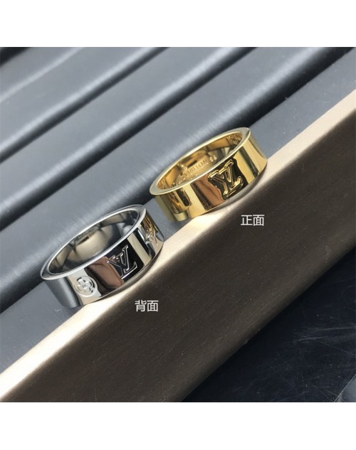 LV ring titanium steel for male female couples ring